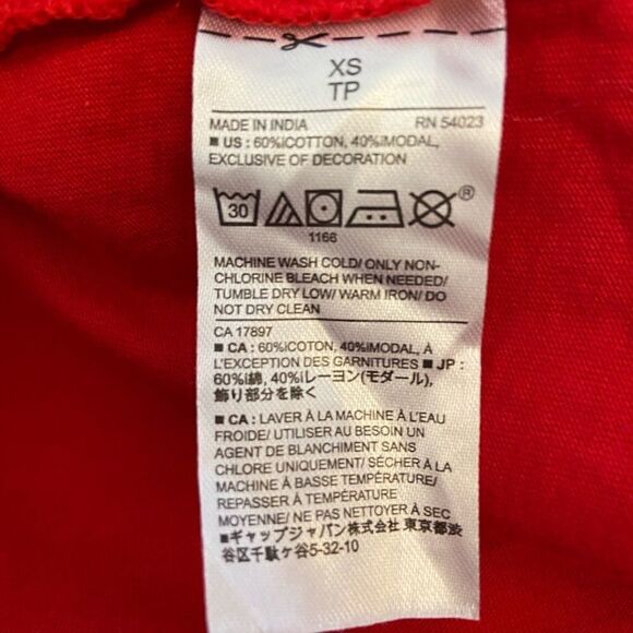 BANANA REPUBLIC Red Crochet VNeck Short Sleeve Top - Picture 4 of 8